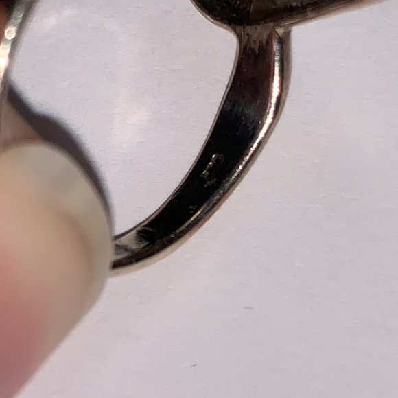 Turquoise Teardrop and Silver Ring, Size 6 1/2 - Picture 13 of 16